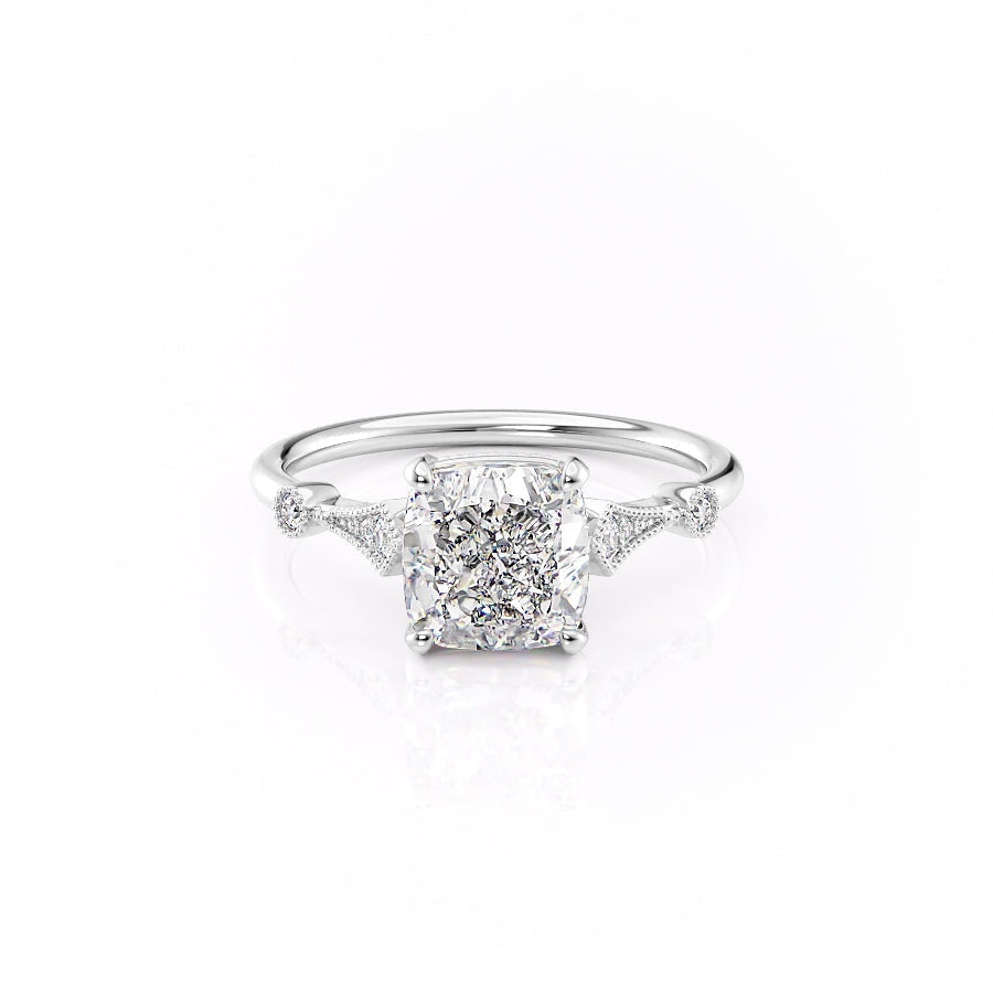 Cushion Cut Lab Diamond Vintage Design