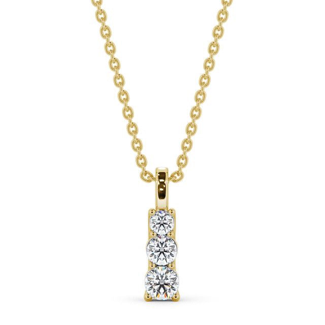 Drop 3 Stone Pendant 0.70ct