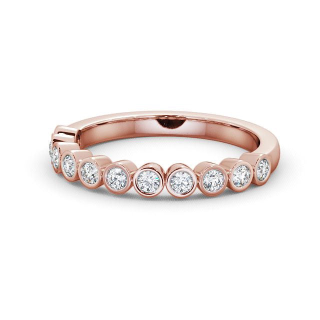 Half Eternity Ring, Round Cut Rub-Over