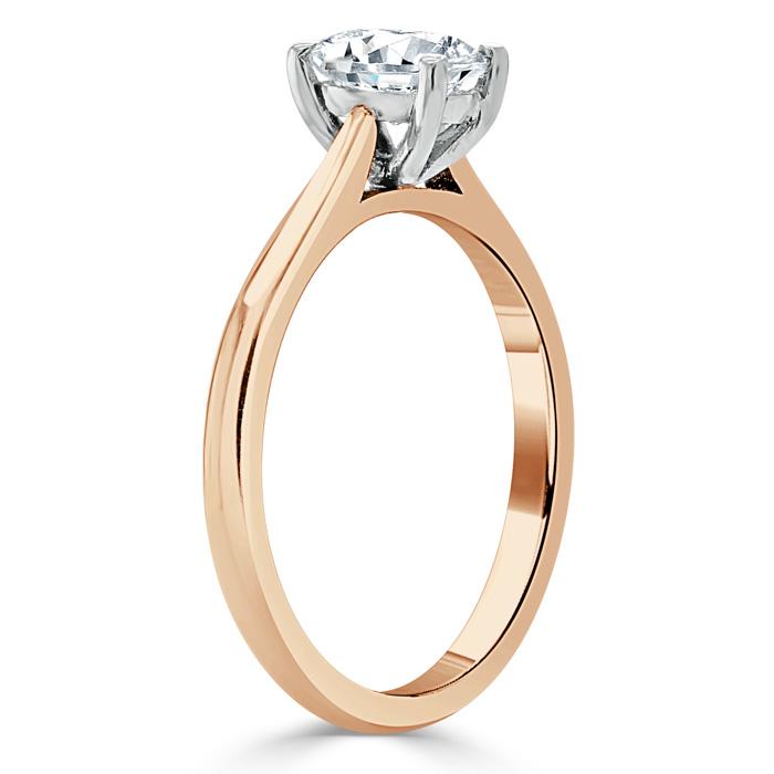Oval Cut Lab Diamond Engagement Ring, Classic Design