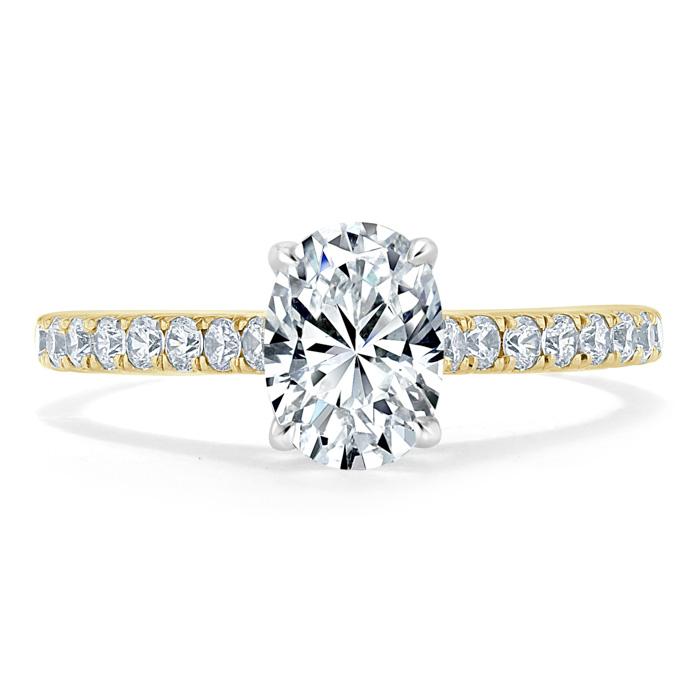 Oval Cut Lab Diamond Engagement Ring, Classic Style