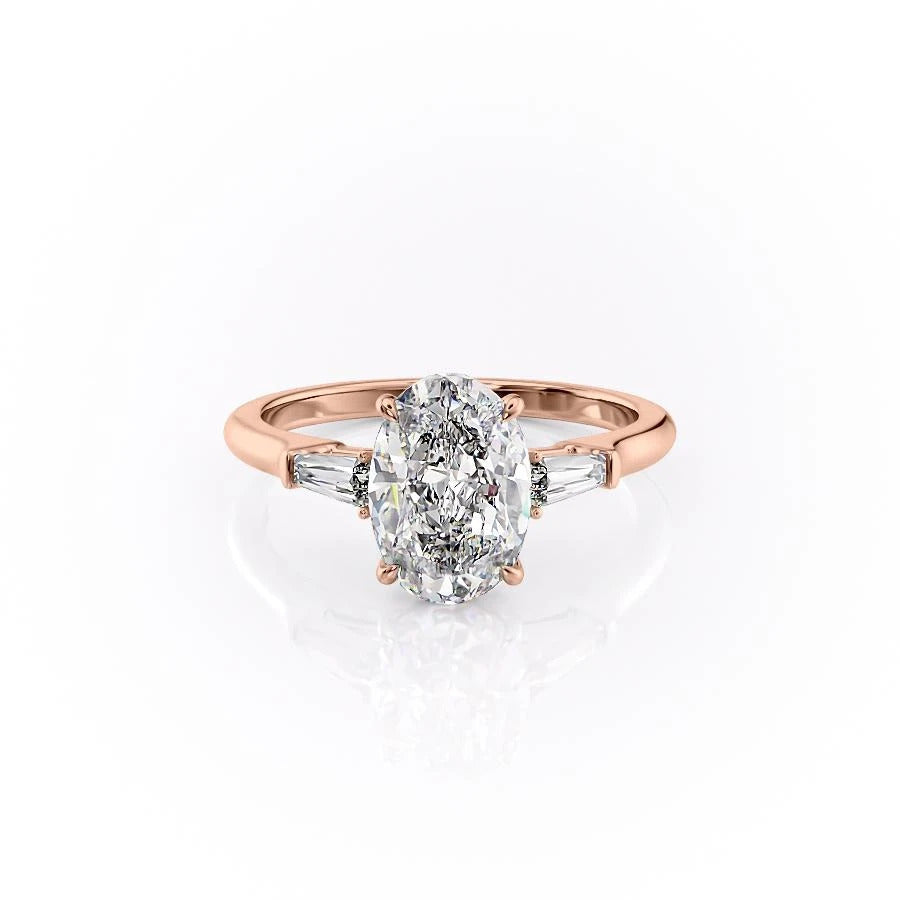 Oval Cut Lab Diamond, Traditional Classic Design