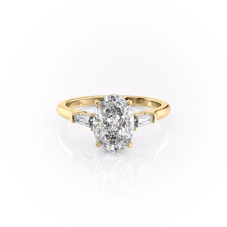 Oval Cut Lab Diamond, Traditional Classic Design
