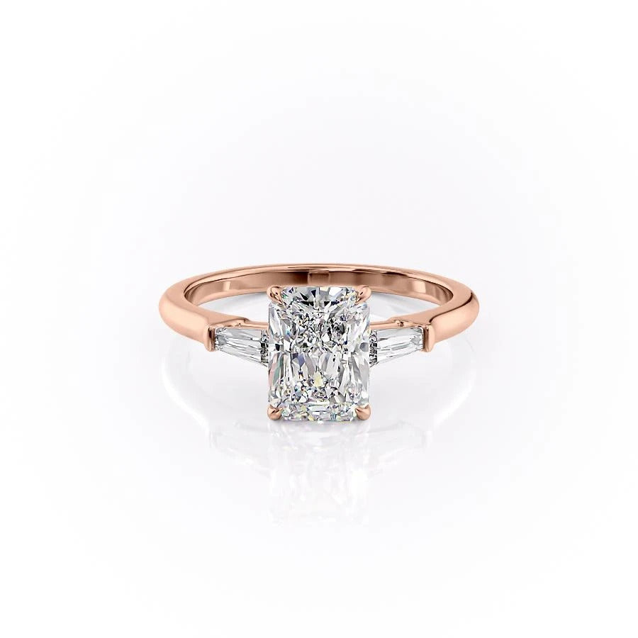 Radiant Cut Lab Diamond, Traditional Classic Design
