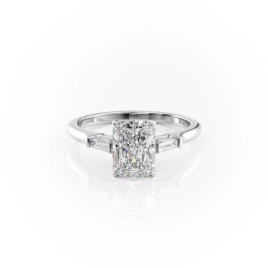 Radiant Cut Lab Diamond, Traditional Classic Design