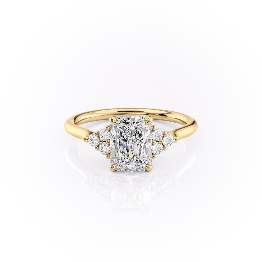 Radiant Cut Lab Diamond With Side Stones