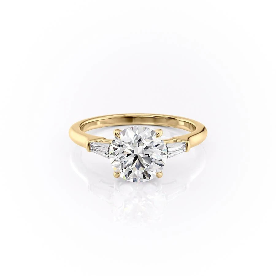 Round Cut Lab Diamond, Traditional Classic Design
