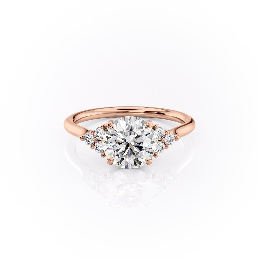 Round Cut Lab Diamond With Side Stones
