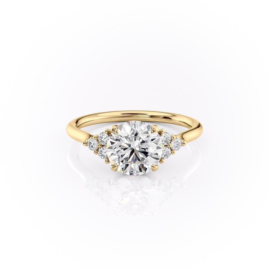 Round Cut Lab Diamond With Side Stones