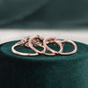 3pcs Vintage Style Bridal Ring Set, Oval Cut Center Stone