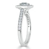 Asscher Cut Lab Diamond Engagement Ring, Classic Halo