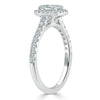Asscher Cut Lab Diamond Engagement Ring, Classic Halo