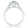 Asscher Cut Lab Diamond Engagement Ring, Classic Halo
