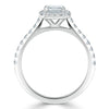 Asscher Cut Lab Diamond Engagement Ring, Classic Halo