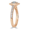 Asscher Cut Lab Diamond Engagement Ring, Classic Halo