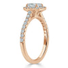 Asscher Cut Lab Diamond Engagement Ring, Classic Halo