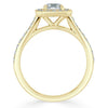 Asscher Cut Lab Diamond Engagement Ring, Classic Halo