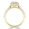Asscher Cut Lab Diamond Engagement Ring, Classic Halo