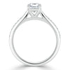 Asscher Cut Lab Diamond Engagement Ring, Classic Style
