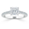Asscher Cut Lab Diamond Engagement Ring, Classic Style