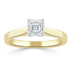 Asscher Cut Lab Diamond Engagement Ring, Classic Style