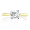 Asscher Cut Lab Diamond Engagement Ring, Classic Style
