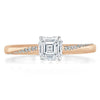 Asscher Cut Lab Diamond Engagement Ring, Classic Style