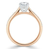 Asscher Cut Lab Diamond Engagement Ring, Classic Style