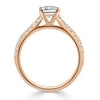 Asscher Cut Lab Diamond Engagement Ring, Classic Style