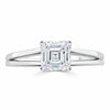 Asscher Cut Lab Diamond Engagement Ring, Classic Style with Split Shank