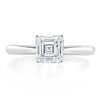 Asscher Cut Lab Diamond Engagement Ring, Classic Style
