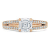 Asscher Cut Lab Diamond Engagement Ring, Classic Style