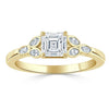 Asscher Cut Lab Diamond Engagement Ring, Vintage Style