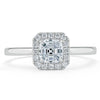 Asscher Cut Lab Diamond Halo Engagement Ring