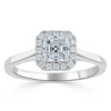 Asscher Cut Lab Diamond Halo Engagement Ring