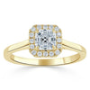 Asscher Cut Lab Diamond Halo Engagement Ring