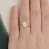 Bridal Ring Set, Oval Cut Center Stone