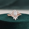 Bridal Ring Set, Oval Cut Center Stone
