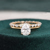 Bridal Ring Set, Pear Cut Center Stone