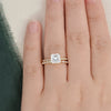 Bridal Ring Set, Princess Cut Center Stone