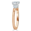 Cushion Cut Lab Diamond 3 Stone Engagement Ring