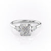Cushion Cut Lab Diamond 3 Stone Ring