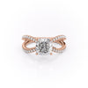 Cushion Cut Lab Diamond Criss-Cross Design