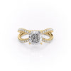 Cushion Cut Lab Diamond Criss-Cross Design