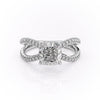 Cushion Cut Lab Diamond Criss-Cross Design