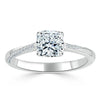 Cushion Cut Lab Diamond Engagement Ring, Classic Style