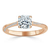 Cushion Cut Lab Diamond Engagement Ring, Classic Style