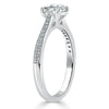 Cushion Cut Lab Diamond Engagement Ring, Classic Style