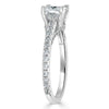 Cushion Cut Lab Diamond Engagement Ring, Tiffany Style