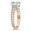 Cushion Cut Lab Diamond Engagement Ring, Tiffany Style